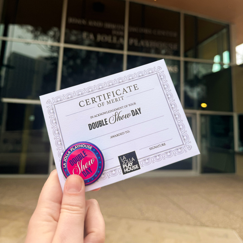 Double Show Days certificate and pin
