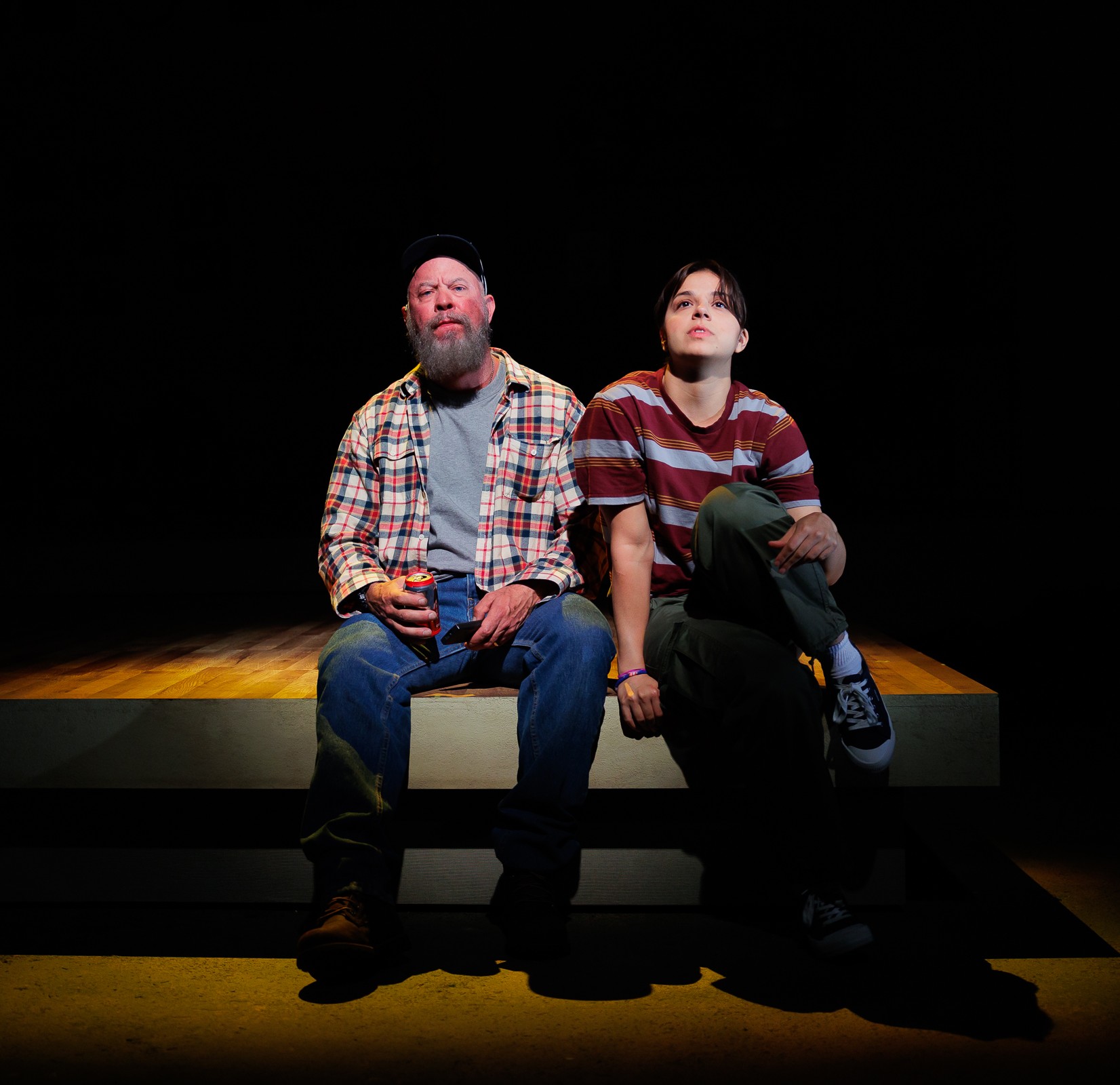 Mike Sears and Rebecca Jimenez in La Jolla Playhouse’s world-premiere production of Indian Princesses; photo by Rich Soublet II.